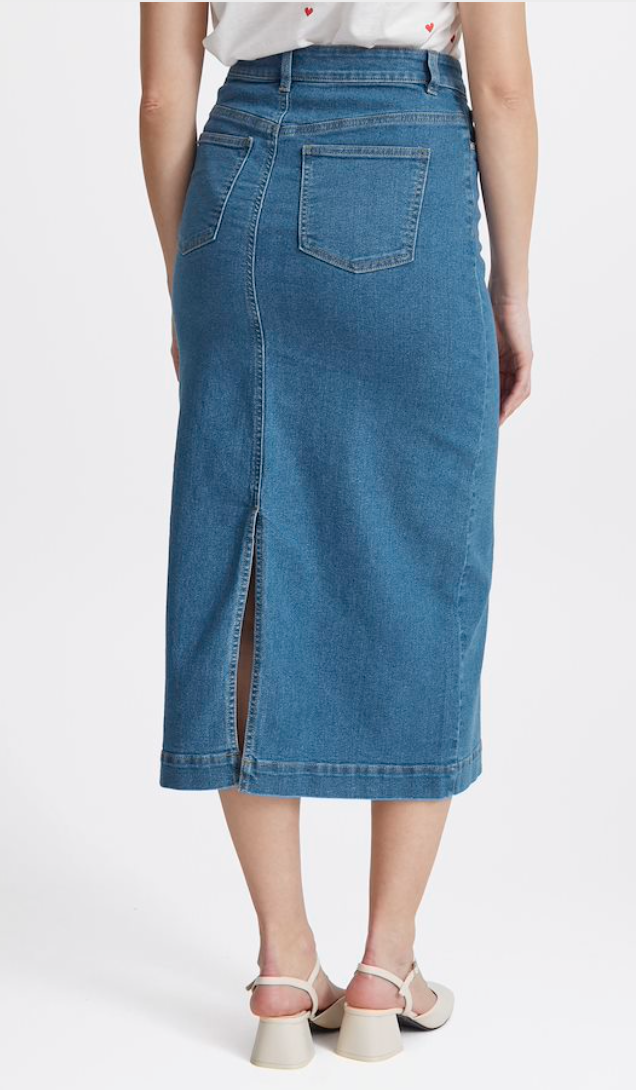 FxDenima Medium Blue Denim Skirt