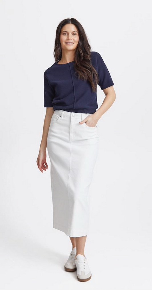 FxDenima White Denim Skirt