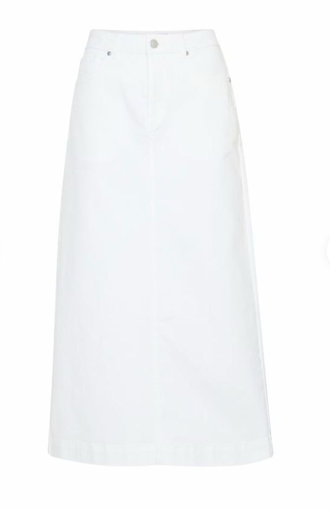 FxDenima White Denim Skirt