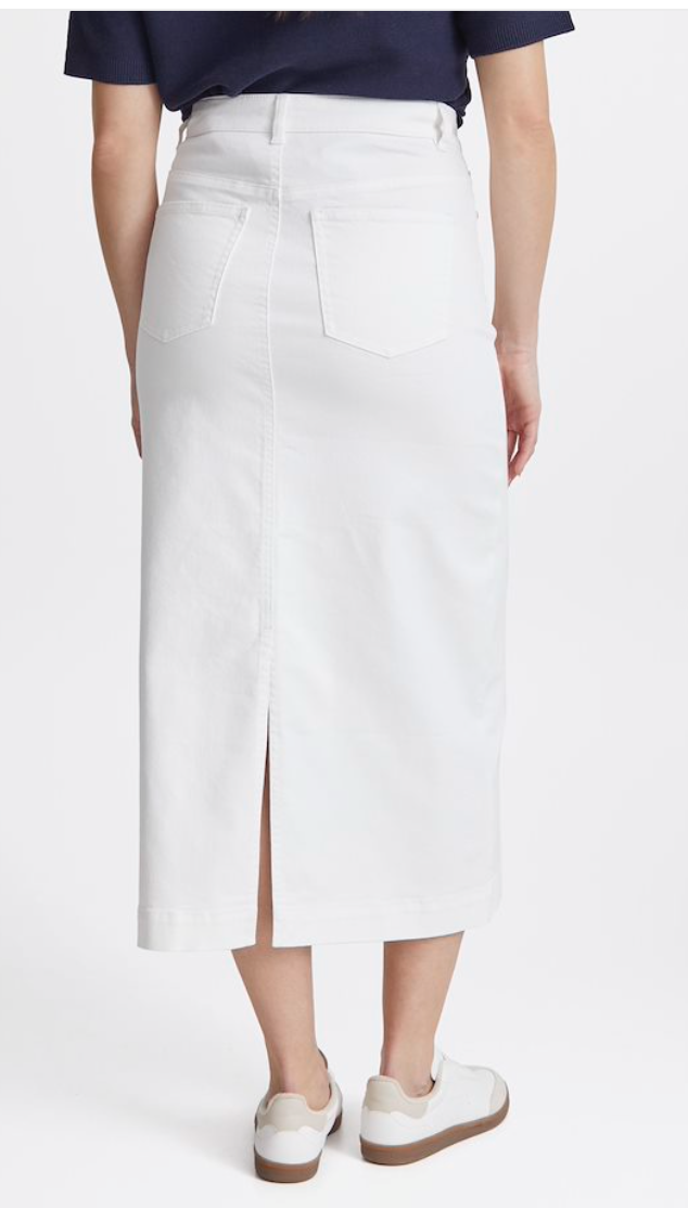 FxDenima White Denim Skirt