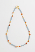 Gemstone Pearl T-Bar Necklace