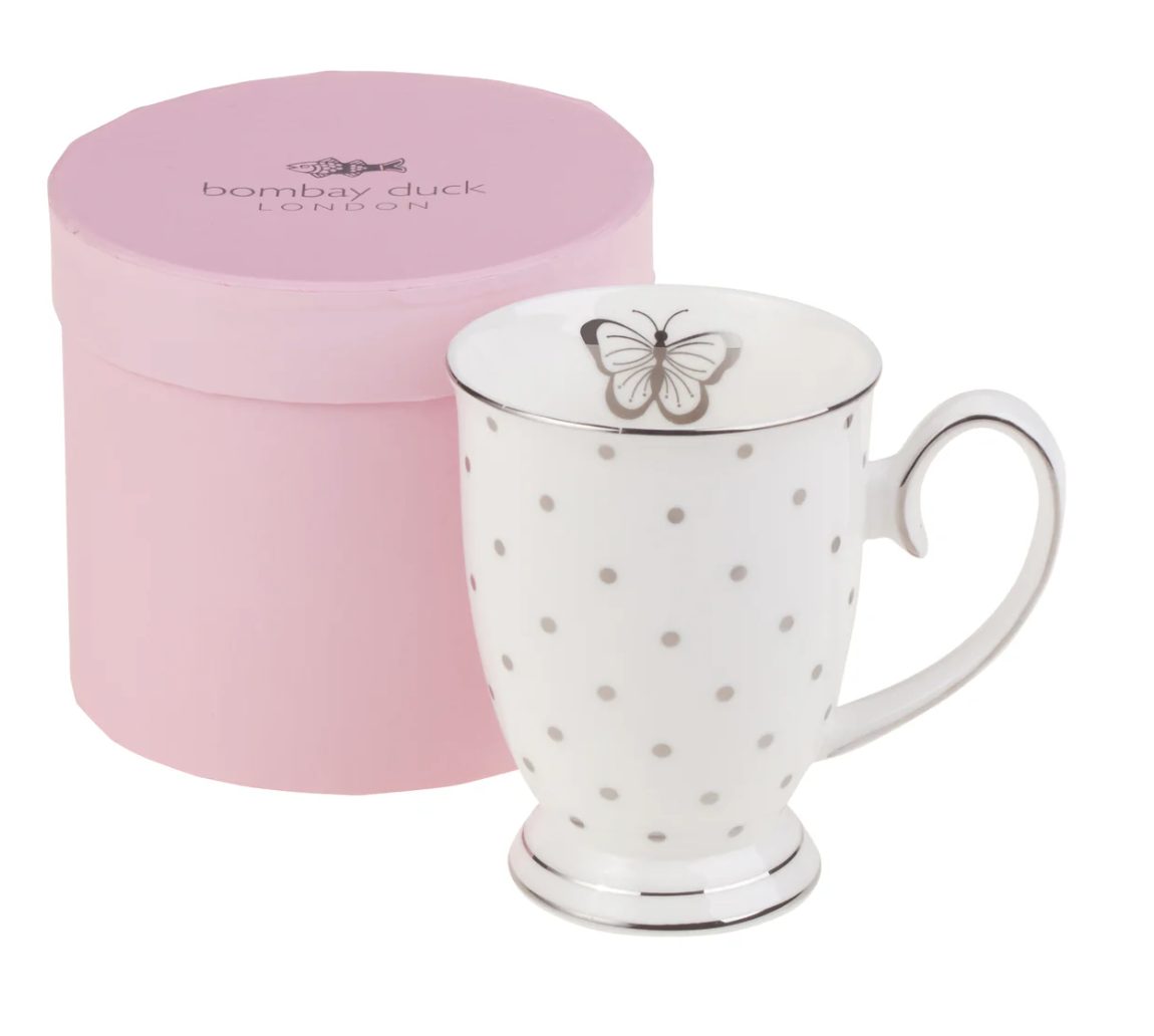 Bombay Duck Polka Dot Butterfly Mug