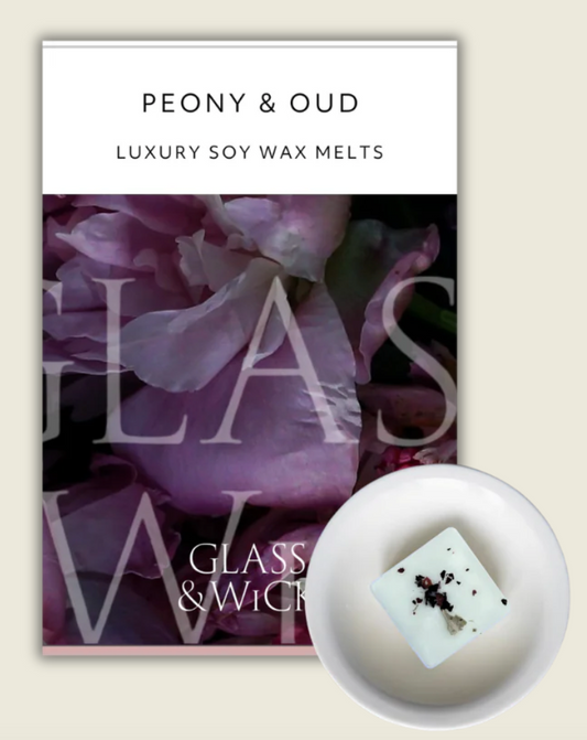 Glass & Wick Peony & Oud Soy Wax Melts