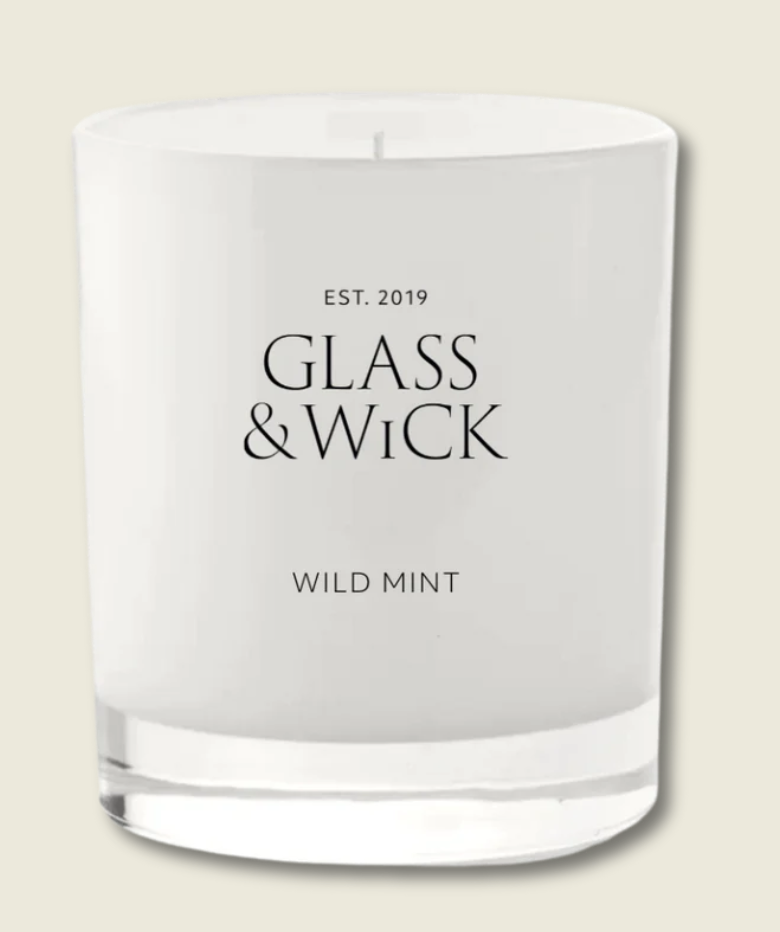 Glass & Wick WIld Mint Candle