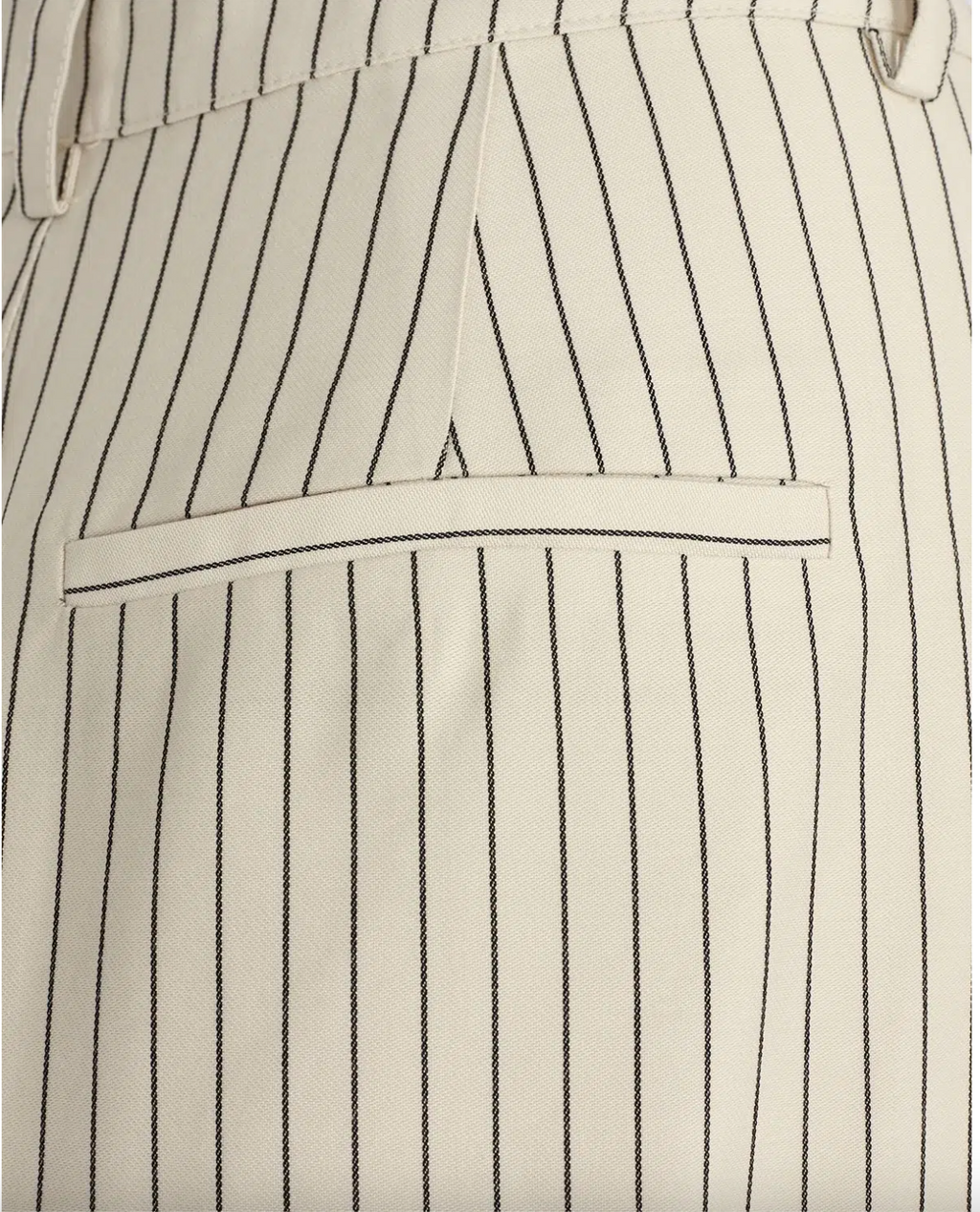 Cream Pinstripe Suit Trousers
