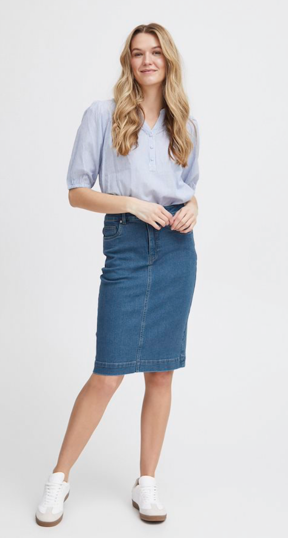 FXDENIMA SHORT SKIRT - Medium Blue Denim