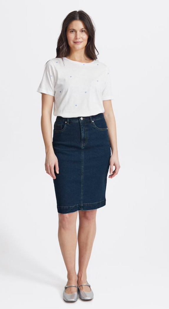 FXDENIMA SHORT SKIRT - Dark Blue Denim