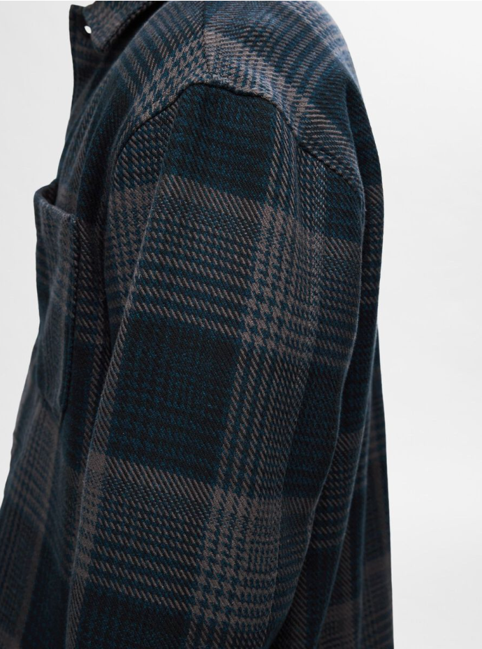 SLHBOXY HOUNDSTOOTH OVERSHIRT - Sky Captain