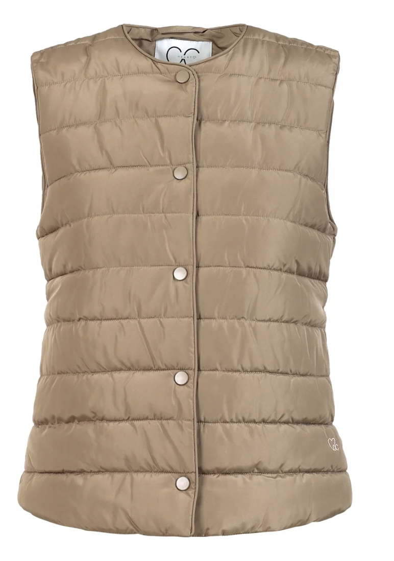 ASTA QUILTED VEST - SAND OLIVE