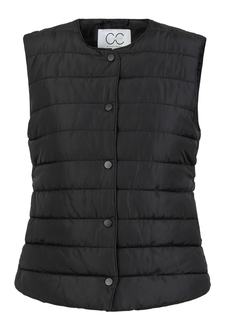 ASTA QUILTED VEST - BLACK