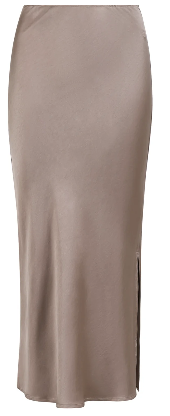 SKYLER MIDI SKIRT - WARM GREY