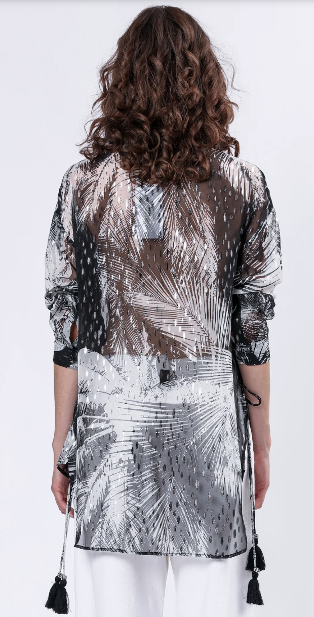 TANZANITE SHIRT (PALM PRINT)