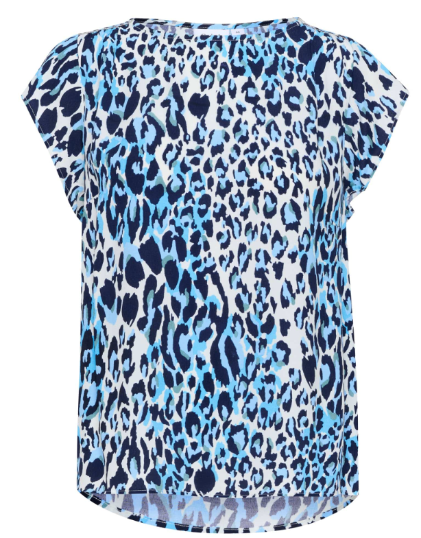 Blanca Top - Blue Animal