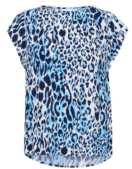 Blanca Top - Baby's Breath Blue Animal