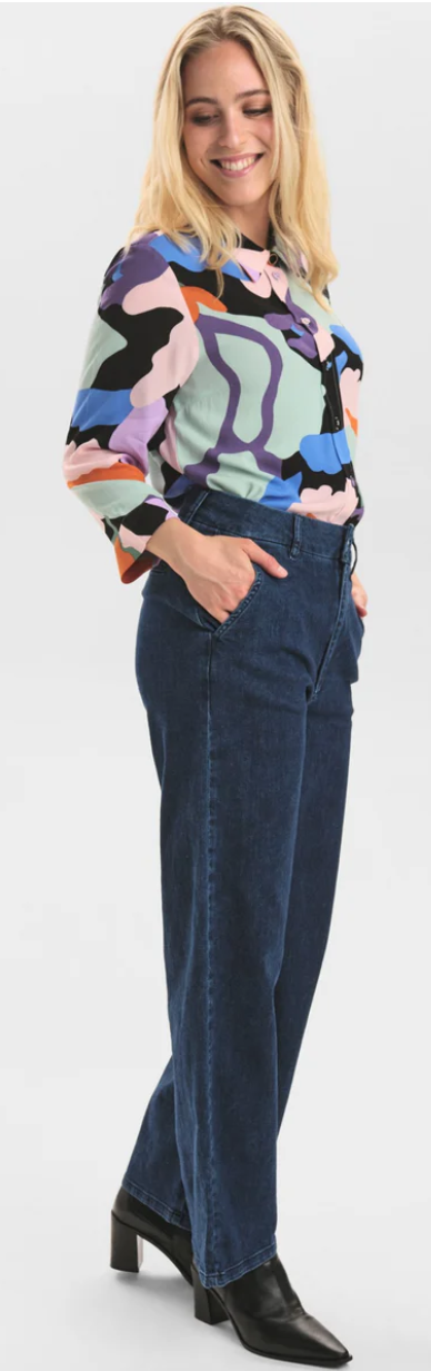 NUAMBER PANTS - Dark Blue Denim