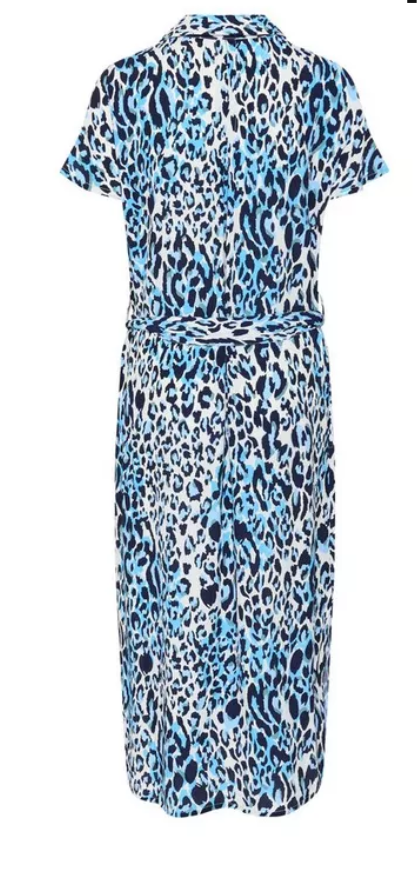 BlancaSZ Short Sleeve Dress - Blue Animal