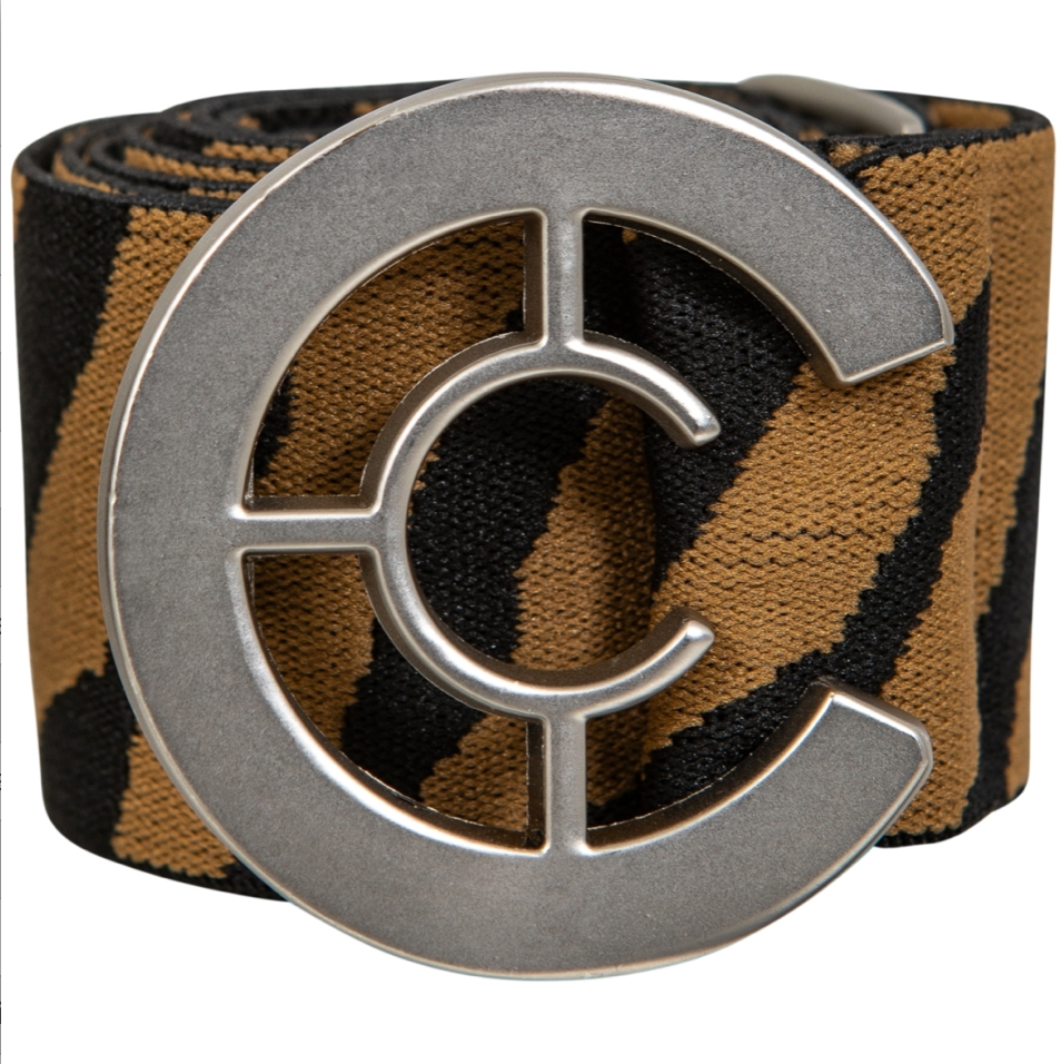 ANIMAL PRINT CC LOGO BELT