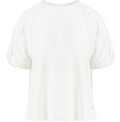 T-SHIRT WITH PLEATED SLEEVES