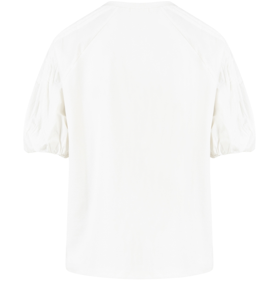 T-SHIRT WITH PLEATED SLEEVES