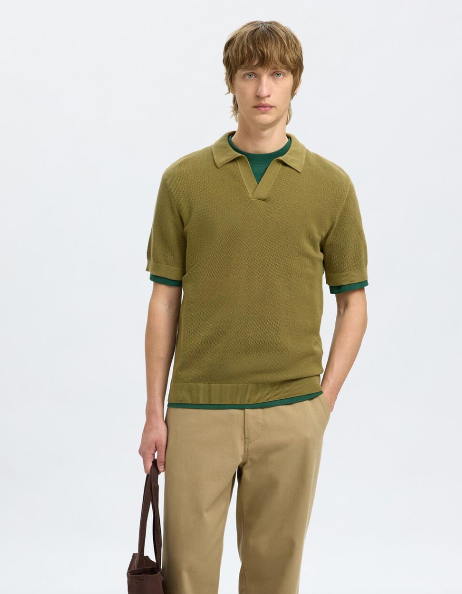 SLHCOLIBRI SS KNIT STRUCTURE POLO