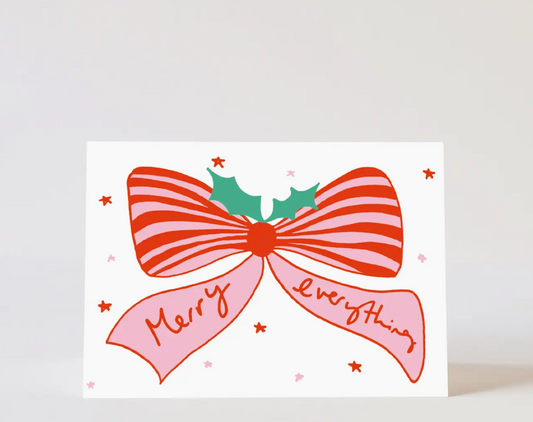 Bow 'Merry Everything' Christmas Card