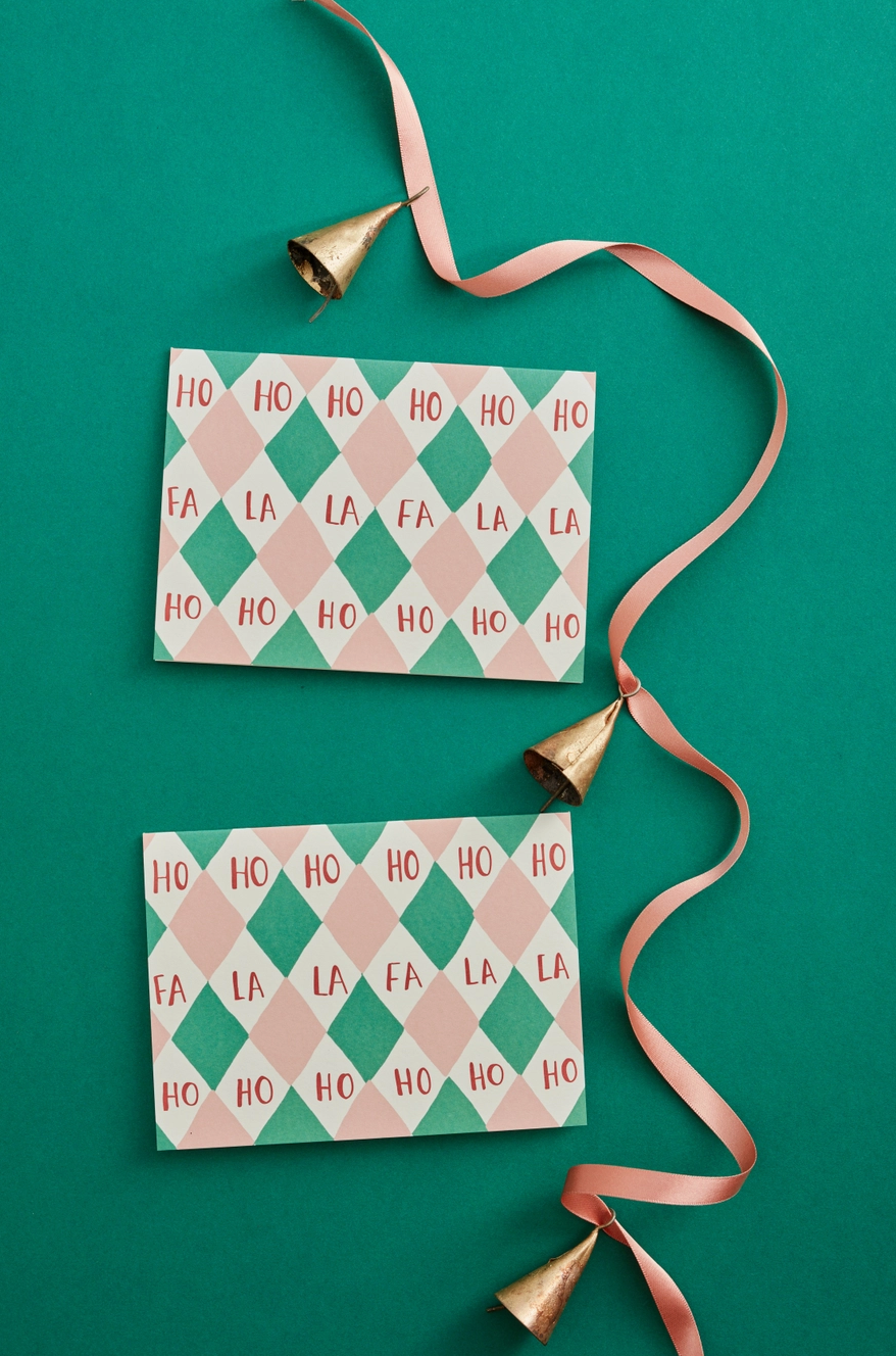 Harlequin Christmas Card