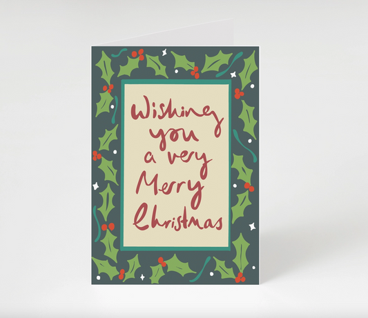 Holly Berries Christmas Card