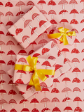 Mushroom Pink & Red Gift Wrap