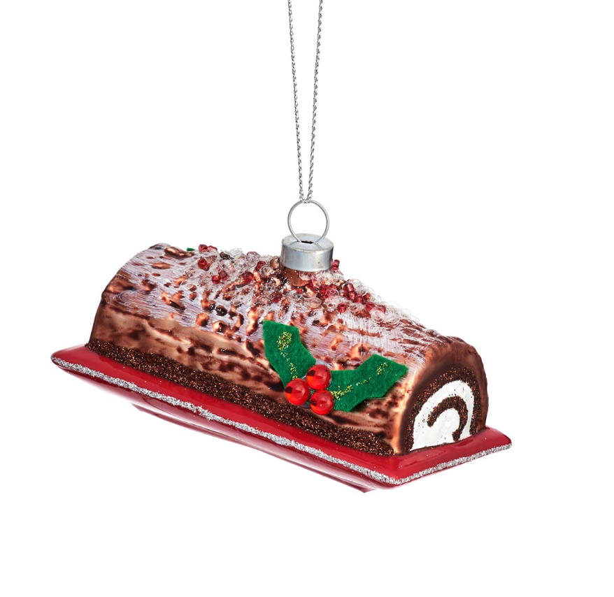 Christmas Chocolate Log Shaped Bauble