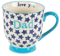 Bohemian Stars Dad Mug Blue