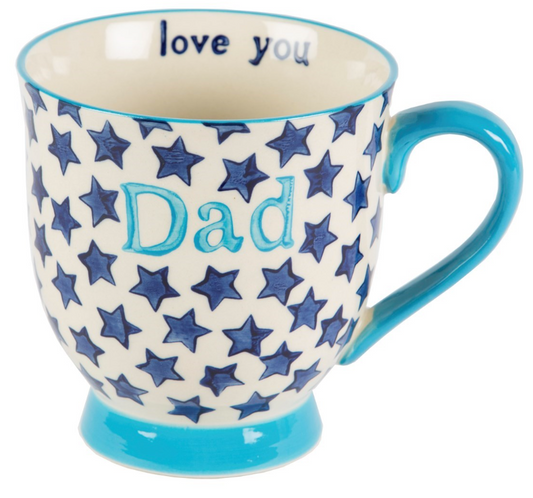 Bohemian Stars Dad Mug Blue