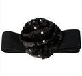 SEQUIN FLOWER BELT