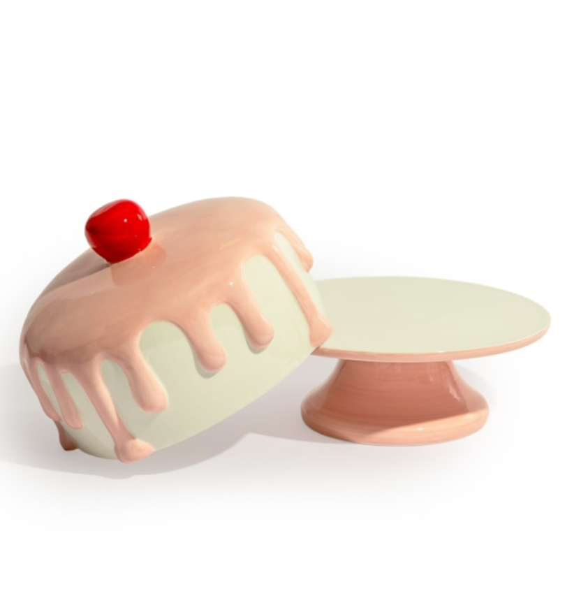 CERAMIC ICED CAKE STAND