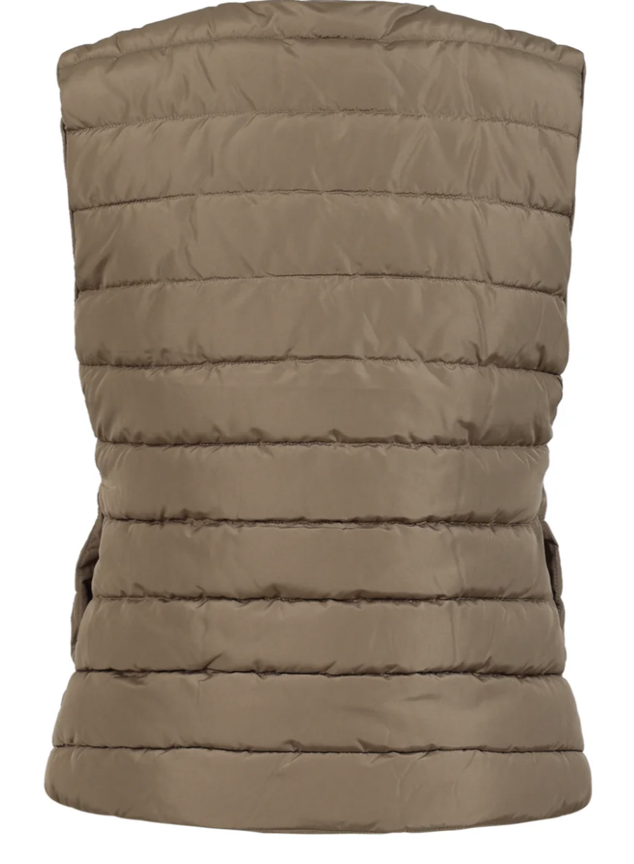 ASTA QUILTED VEST - SAND OLIVE