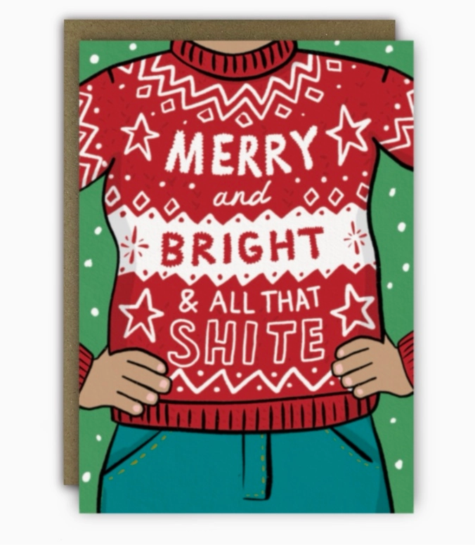 Running with Scissors Funny Christmas Cards