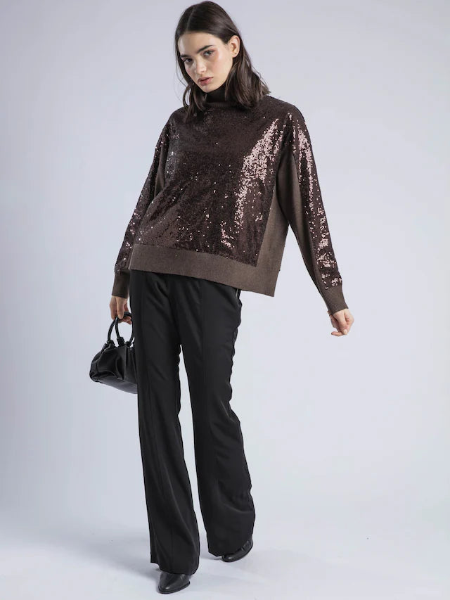 HAILEY ROLLNECK - BROWN