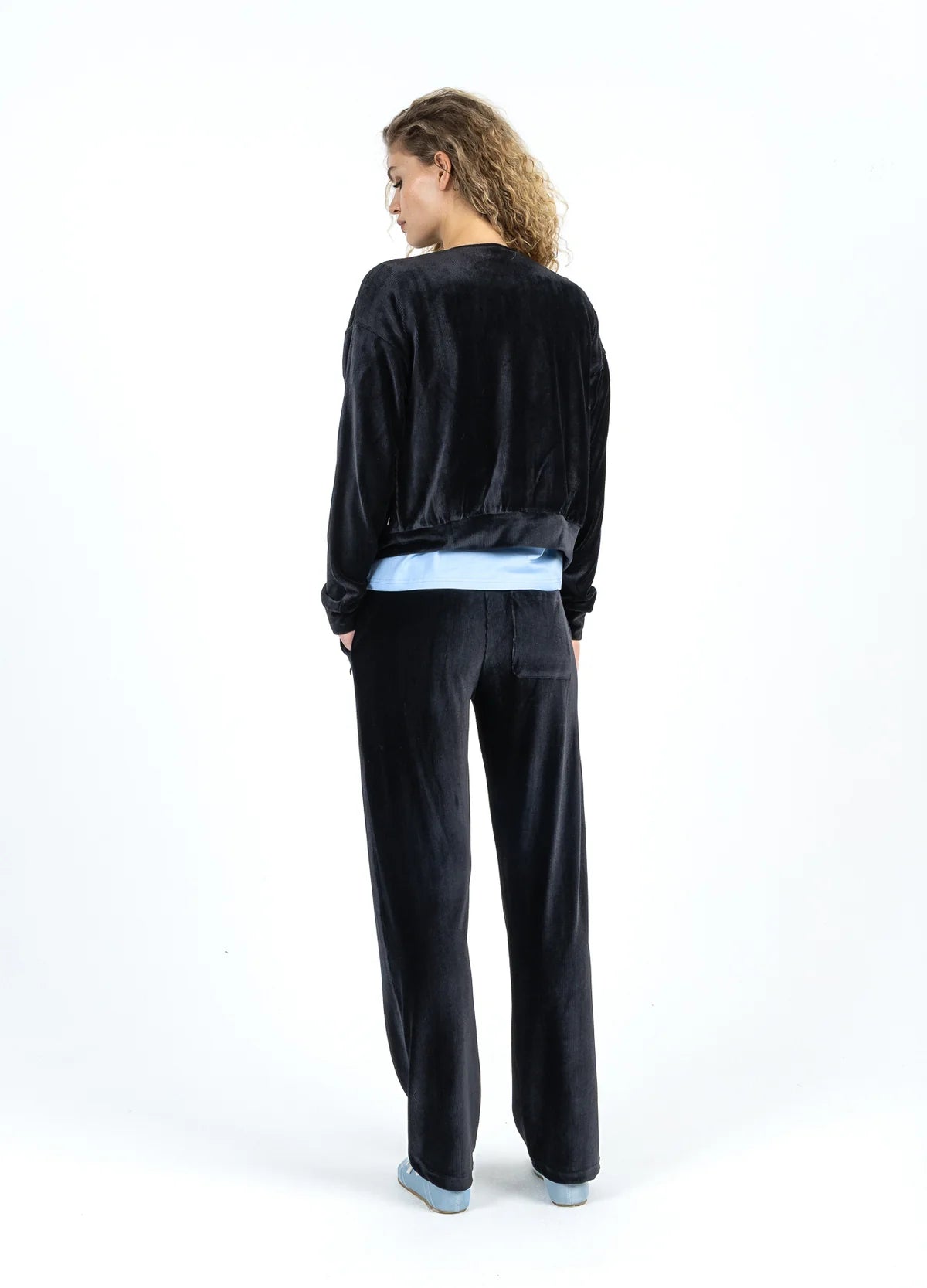 Velvet Zipper Puffer