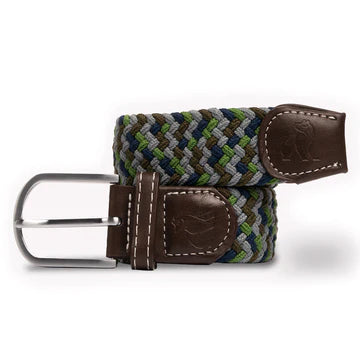 Green / Blue Zigzag Woven Belt