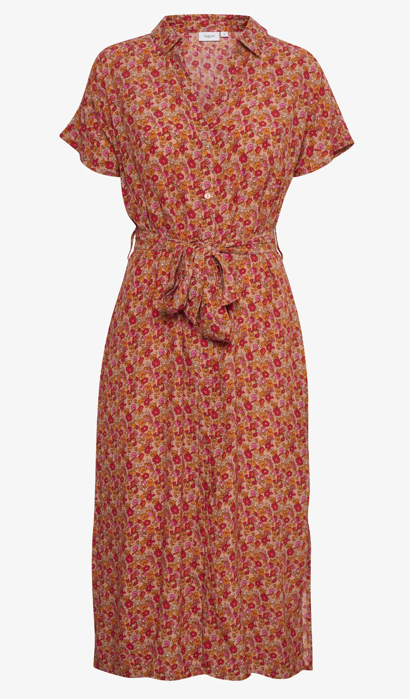 Blanca Dress - Peach Blooms Small Blooms