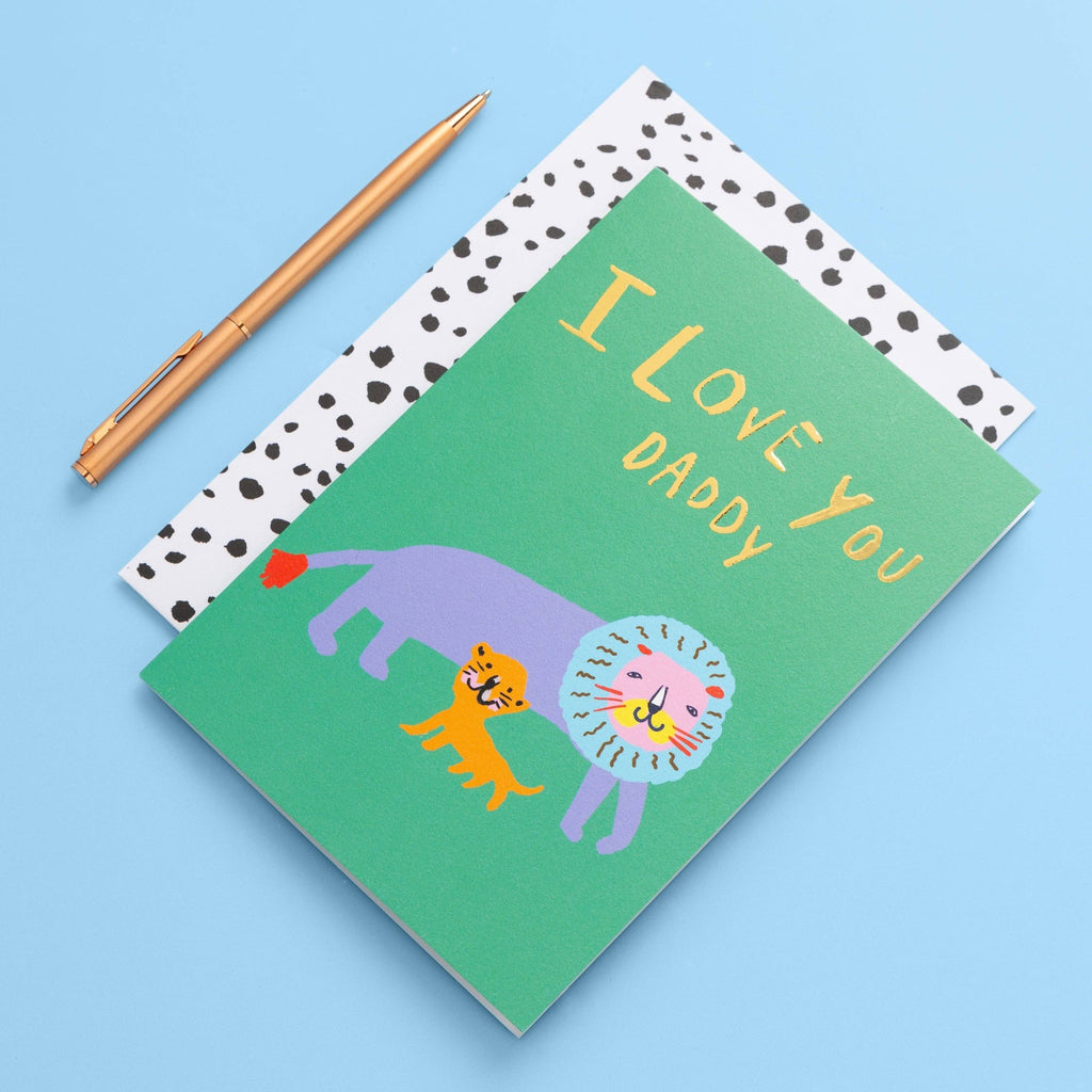 I Love You Daddy Lion Cub Card
