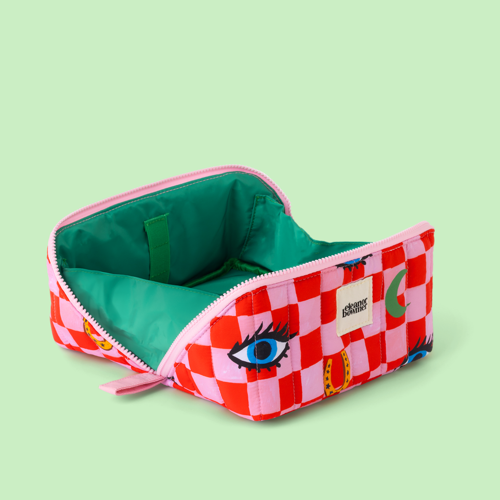 Checker Icons Flat Lay Wash Bag