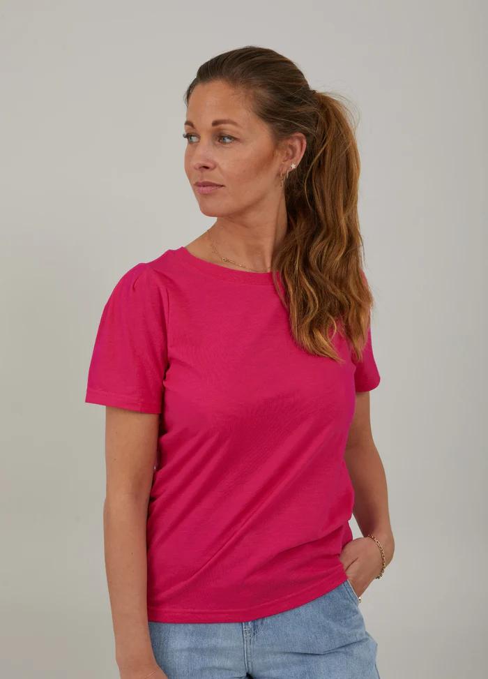 Pleated T-Shirt - Bright Sunrise