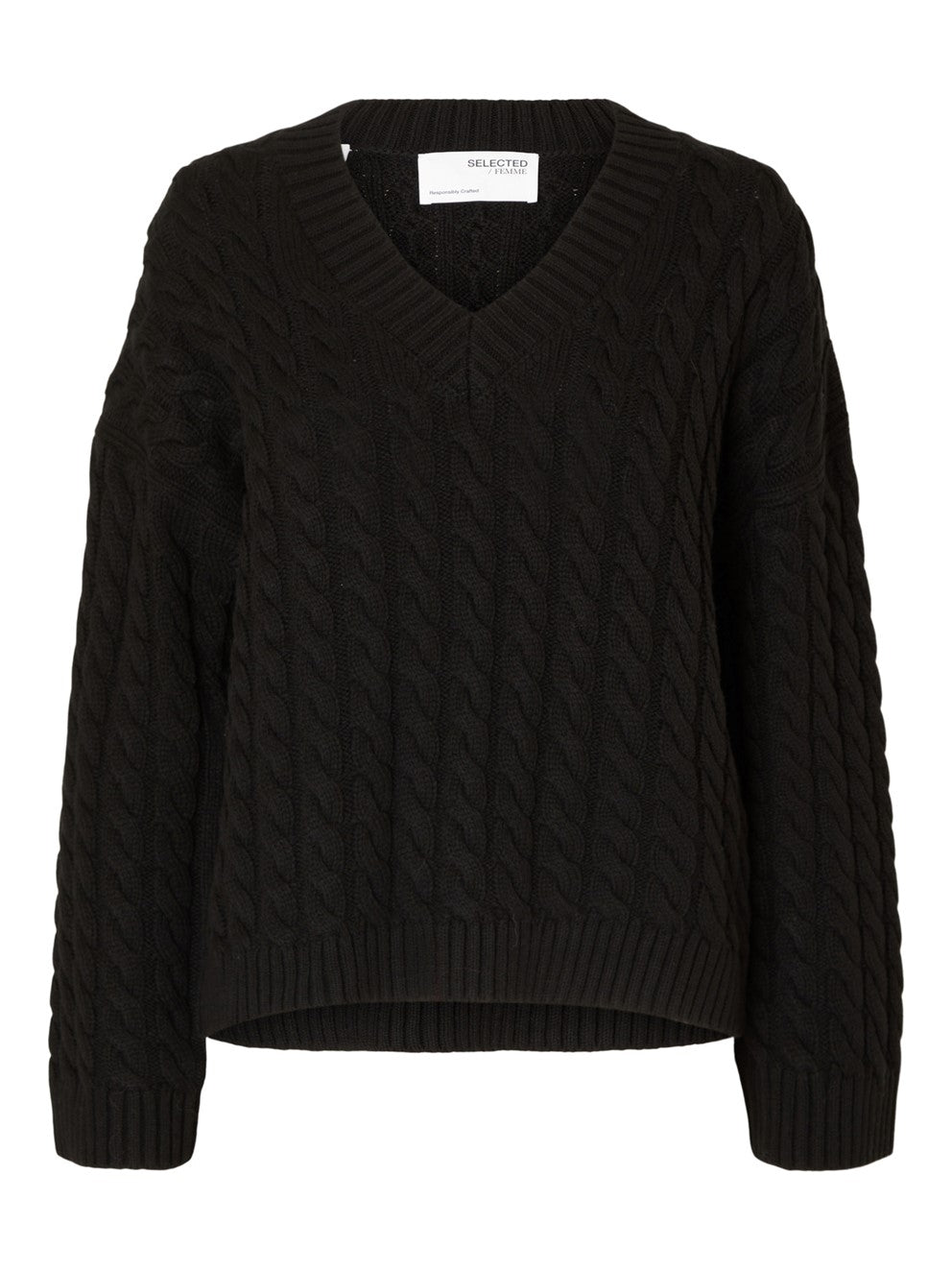 SLFKABALA Knit V-Neck - Black