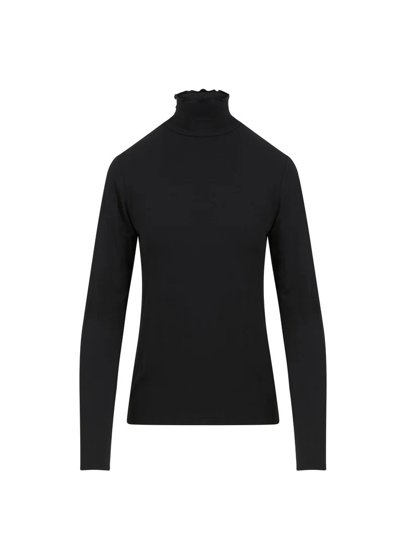 Sofia Turtleneck Blouse - Black