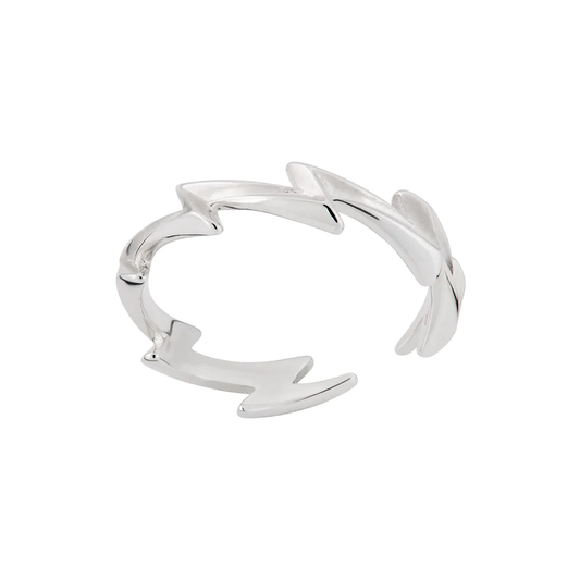 Lightening Bolt Ring - Silver