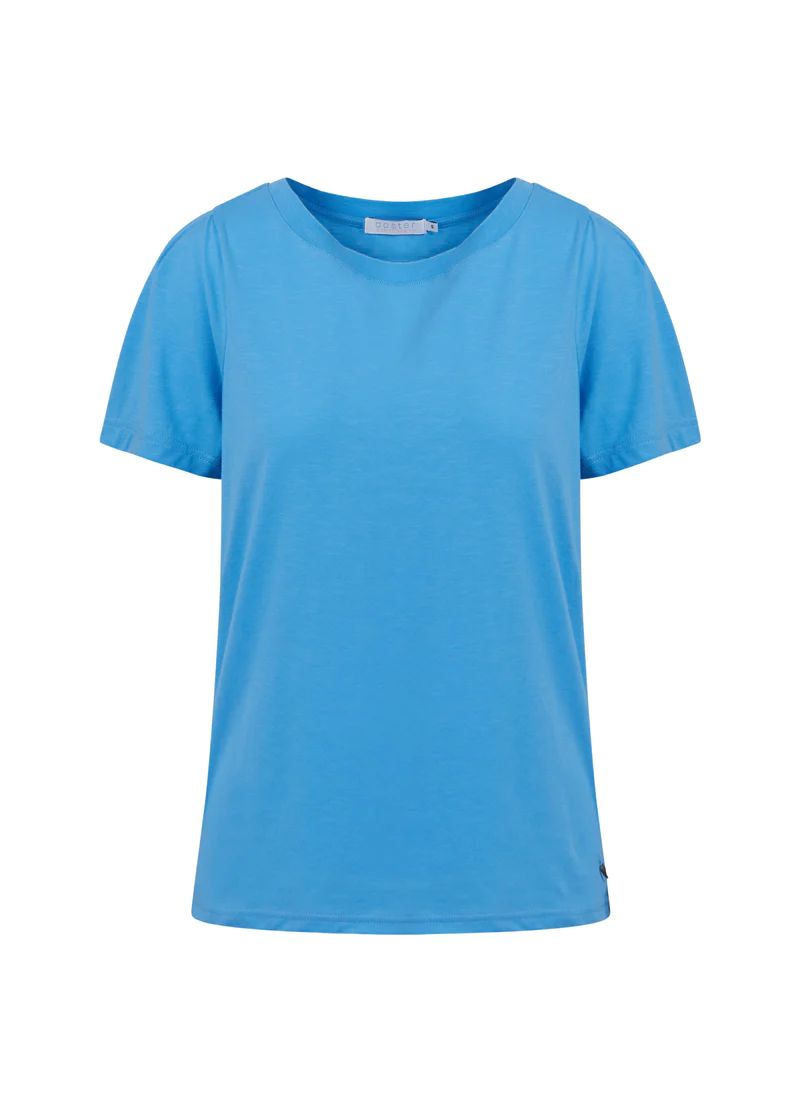 Pleated T-Shirt - Coastal Blue
