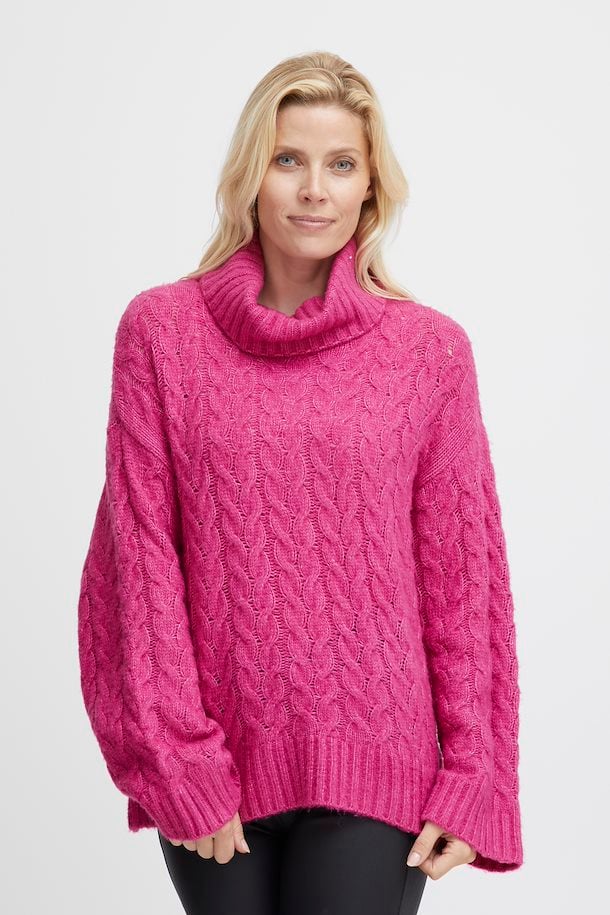 Beverley Knitted Pullover - Berry Melange