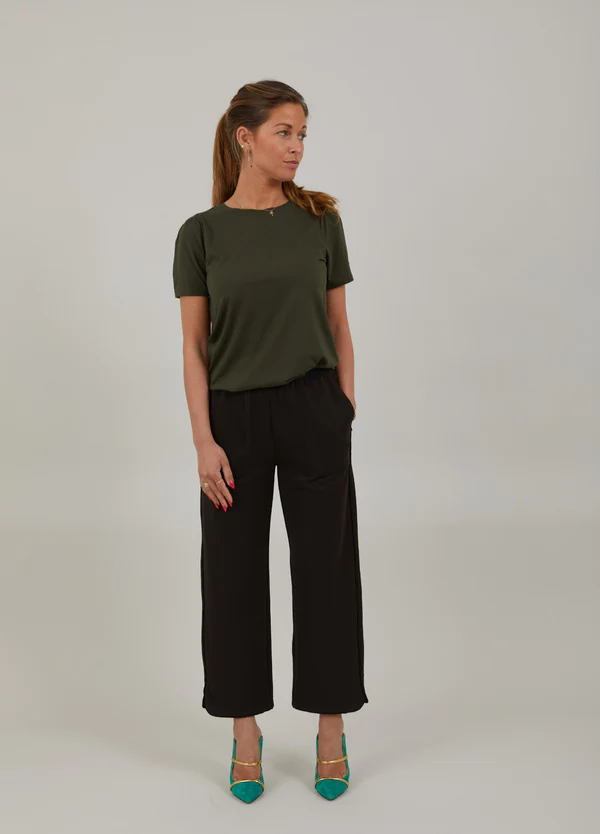 Wide Leg Trousers - Brown Bear