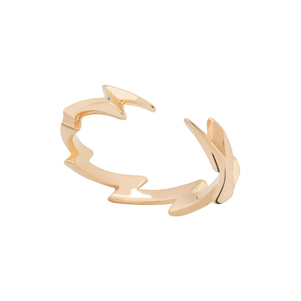 Lightening Bolt Ring - Gold Plated