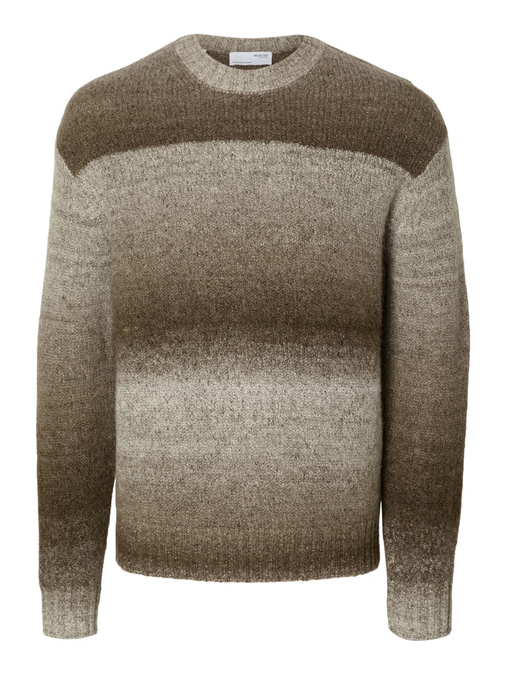 RELAX KNIT CREW NECK - Chinchilla